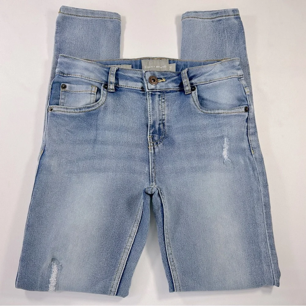 Lucky Brand Zoe Distressed Skinny Jeans Size 14 Big Girls